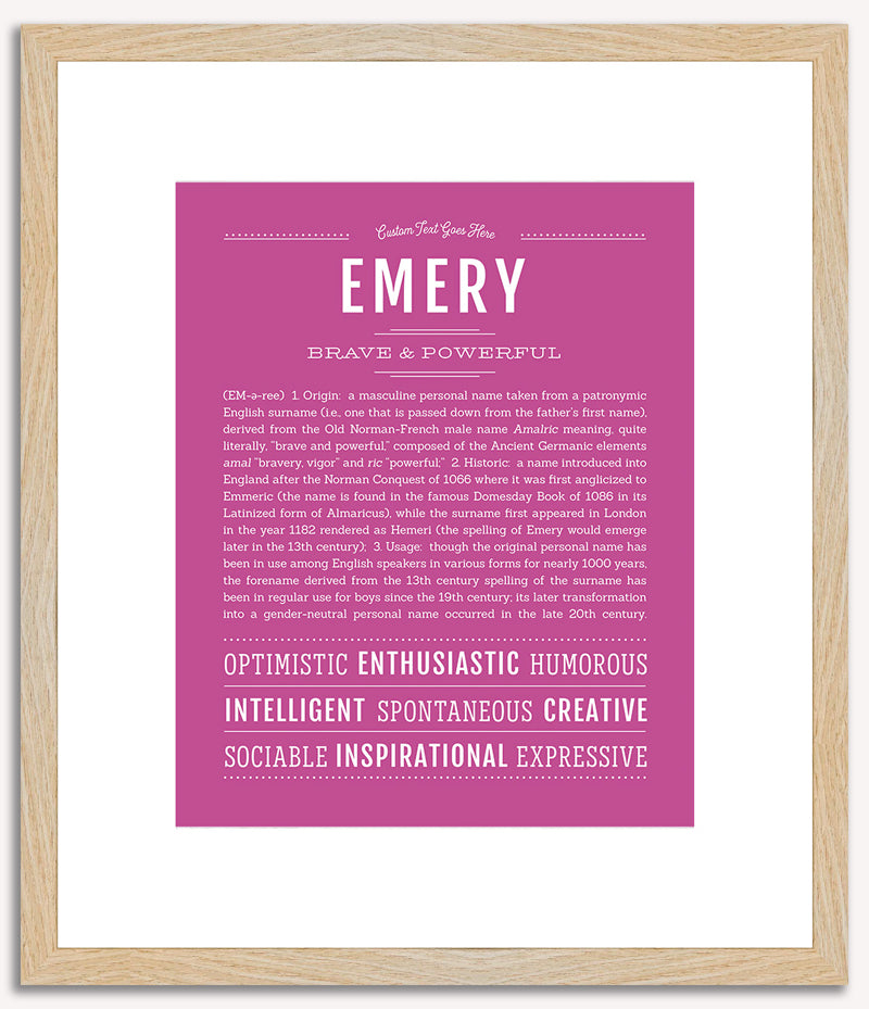 Emery (male) | Name Art Print