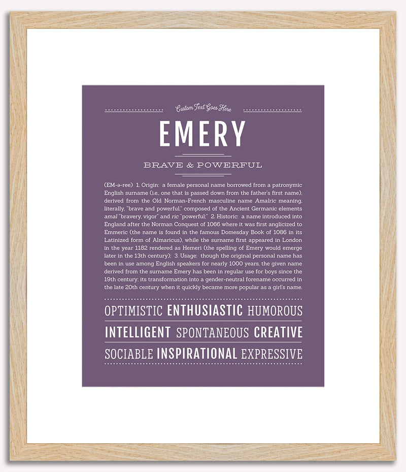 Emery (female) | Name Art Print