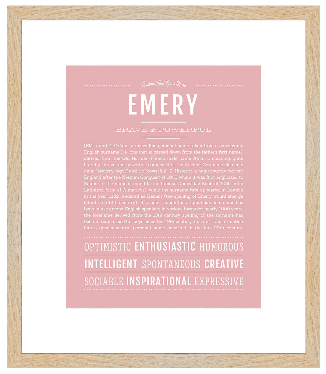 Emery (male) | Name Art Print