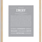 Emery (female) | Name Art Print