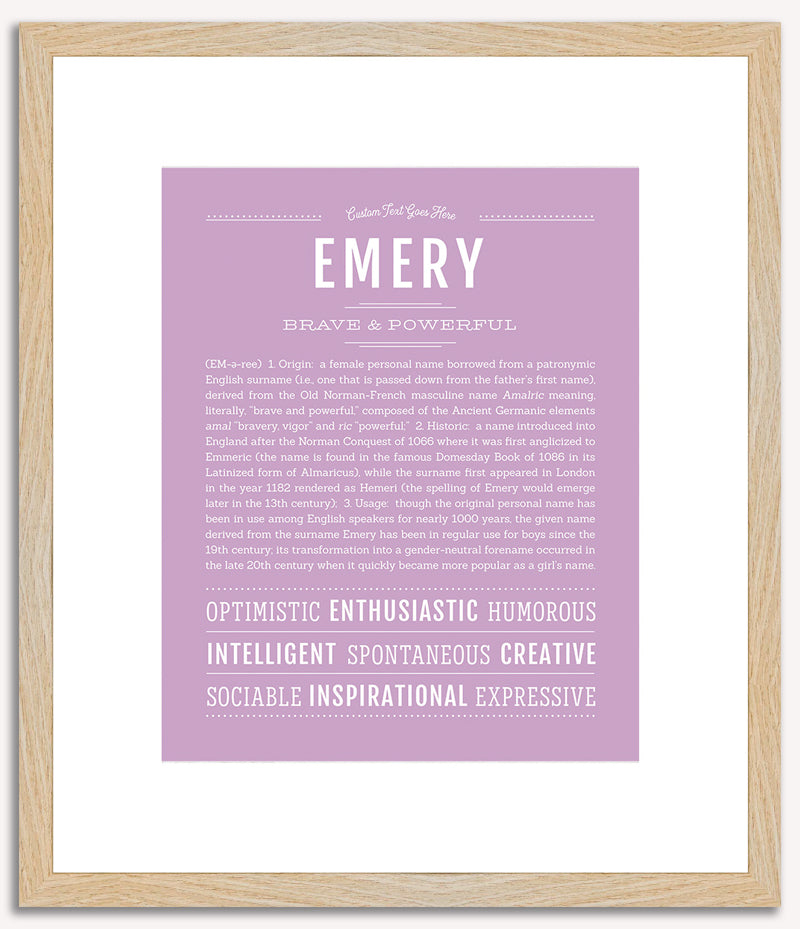 Emery (female) | Name Art Print