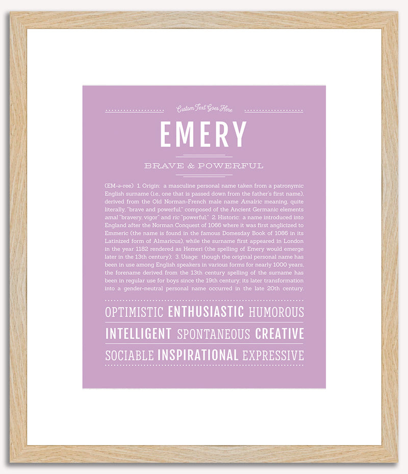 Emery (male) | Name Art Print