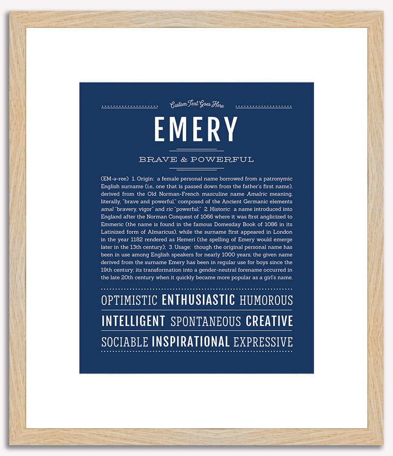 Emery (female) | Name Art Print