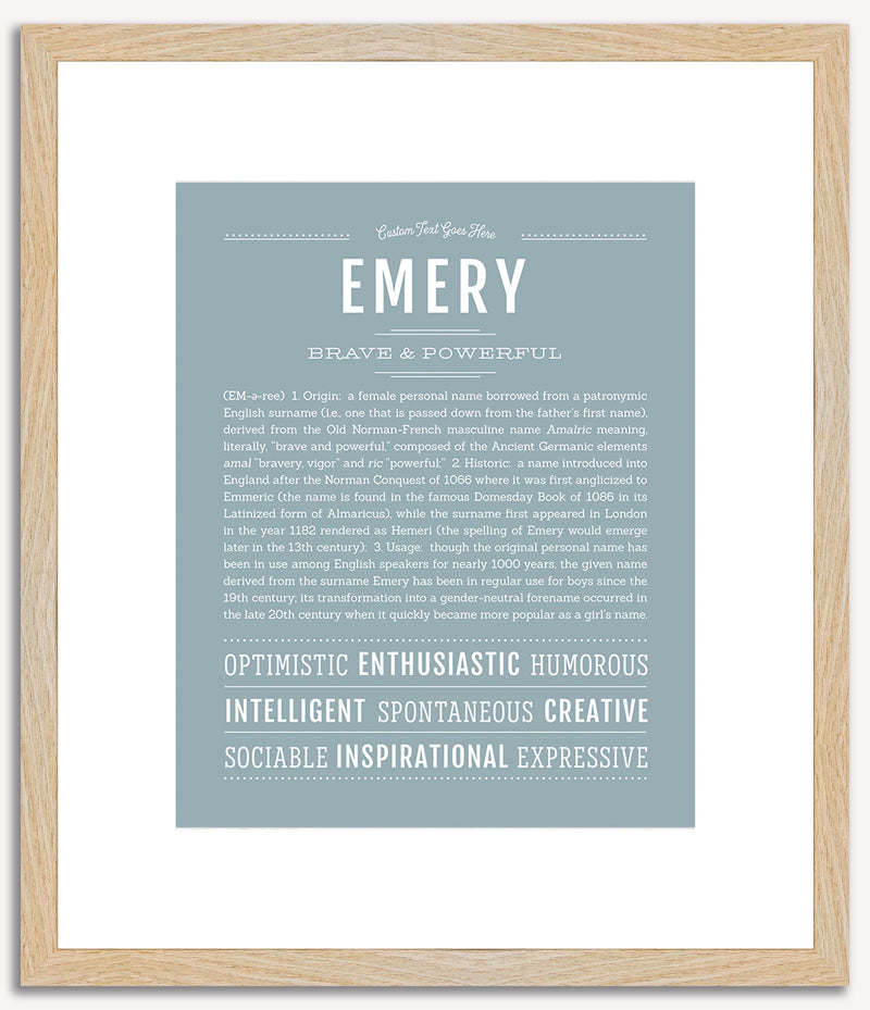 Emery (female) | Name Art Print