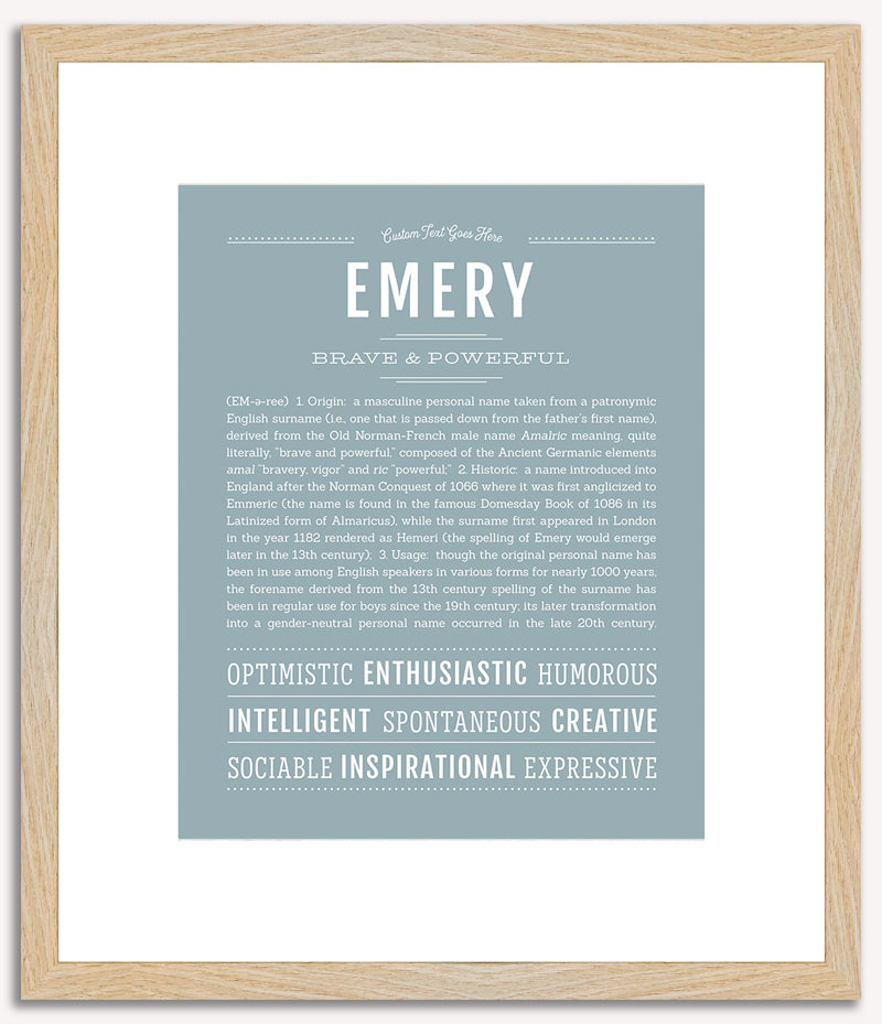 Emery (male) | Name Art Print