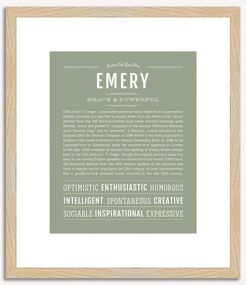 Emery (male) | Name Art Print