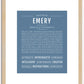 Emery (female) | Name Art Print