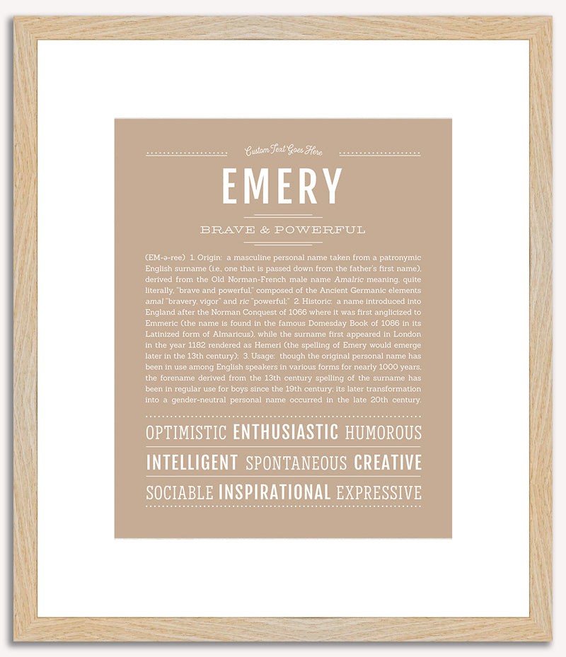 Emery (male) | Name Art Print