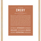 Emery (female) | Name Art Print