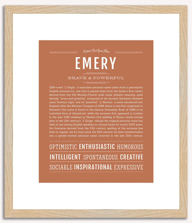 Emery (male) | Name Art Print