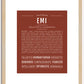 Emi | Name Art Print