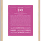 Emi | Name Art Print