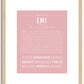 Emi | Name Art Print