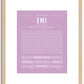 Emi | Name Art Print