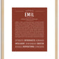 Emil | Name Art Print