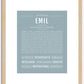 Emil | Name Art Print