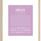 Emilee | Name Art Print