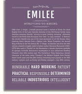 Emilee | Name Art Print – Name Stories