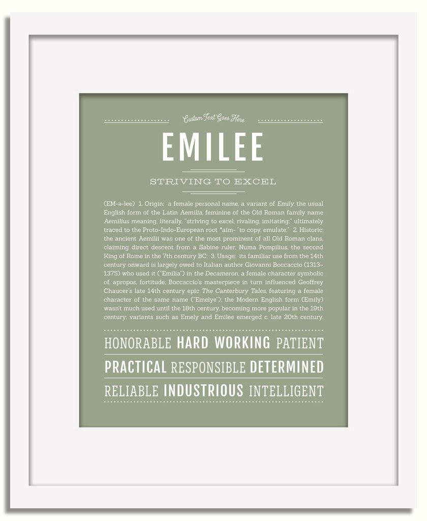 Frame Options | Sage | White Frame, Matted