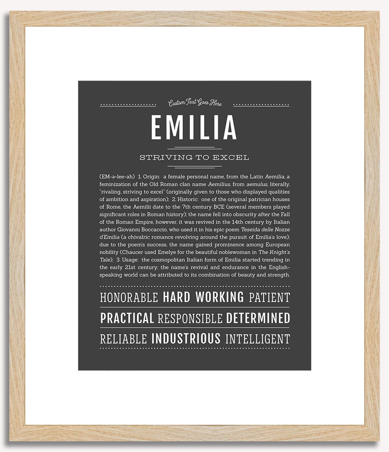 Emilia | Name Art Print