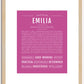 Emilia | Name Art Print