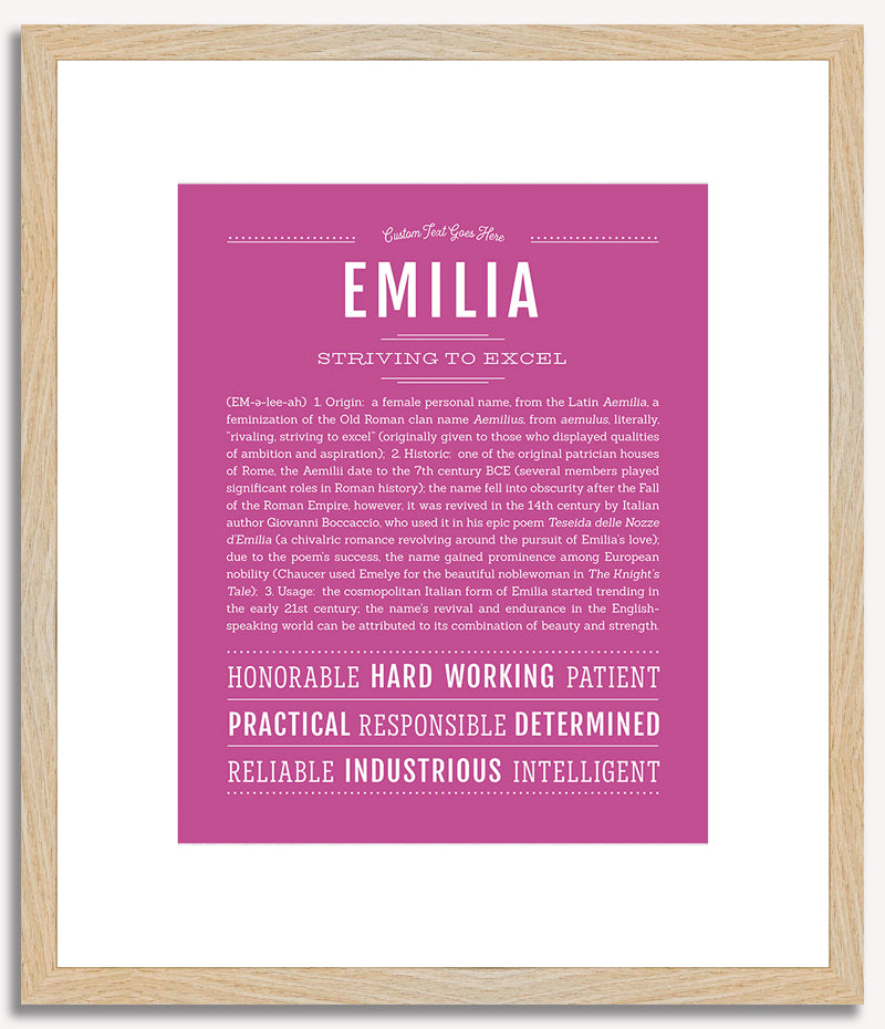 Emilia | Name Art Print