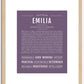 Emilia | Name Art Print