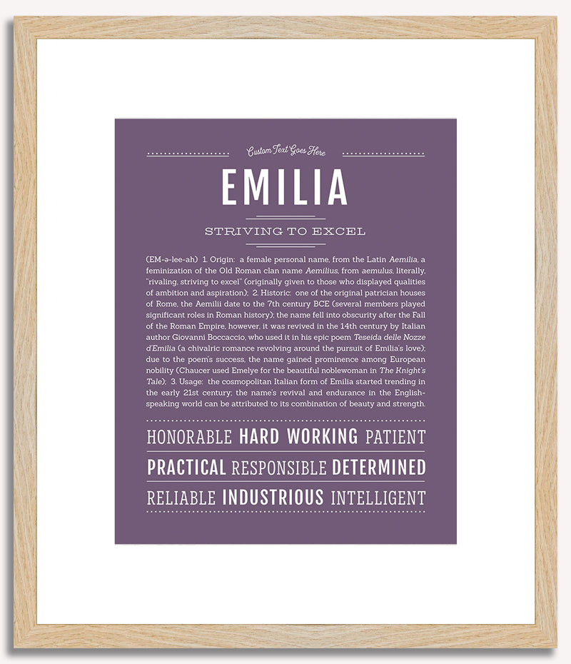 Emilia | Name Art Print