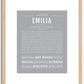 Emilia | Name Art Print