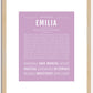 Emilia | Name Art Print