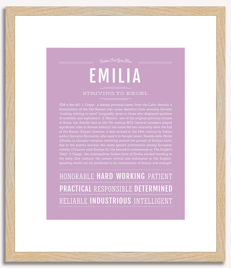 Emilia | Name Art Print