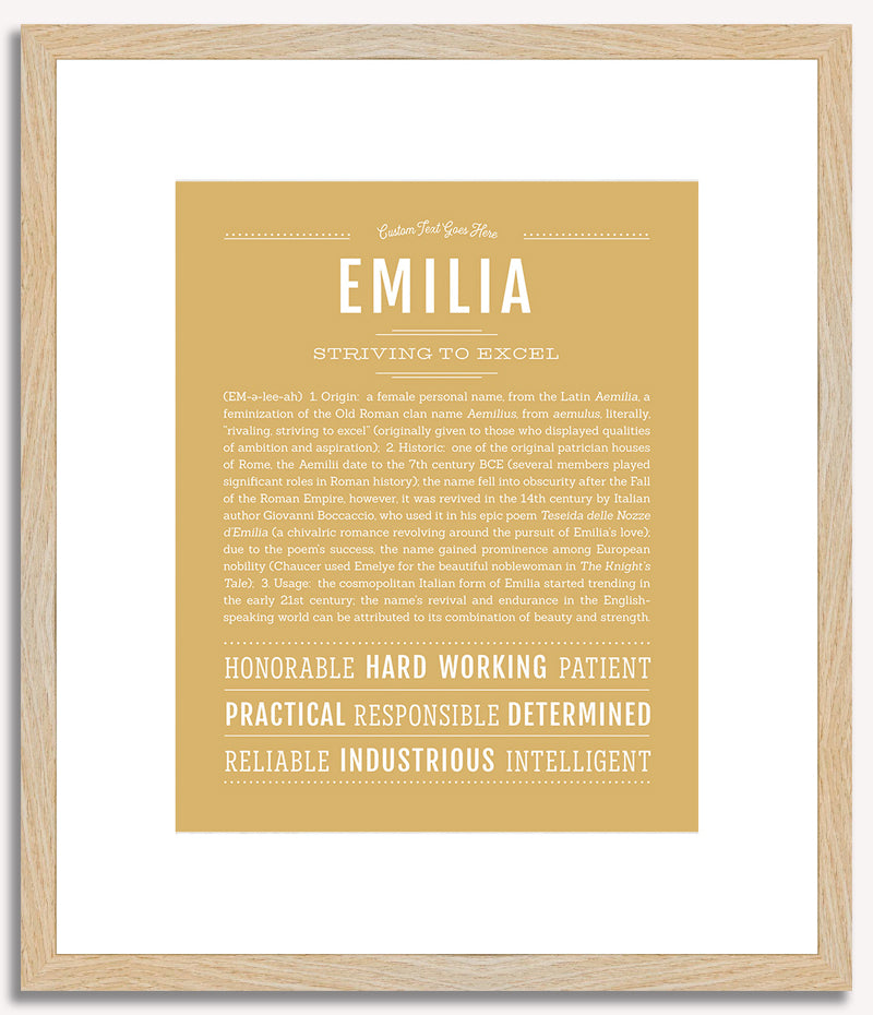 Emilia | Name Art Print