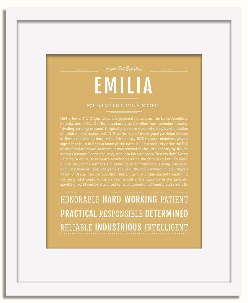 Frame Options | Matte Gold | White Frame, Matted