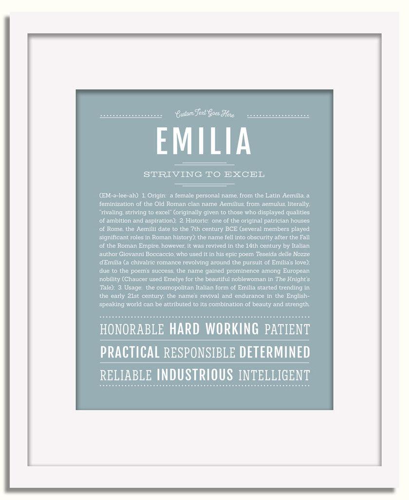 Frame Options | Powder Blue | White Frame, Matted