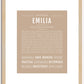 Emilia | Name Art Print