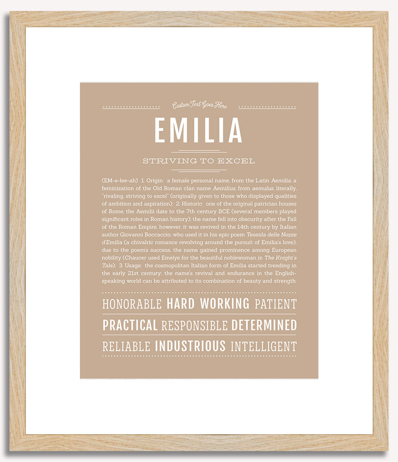 Emilia | Name Art Print