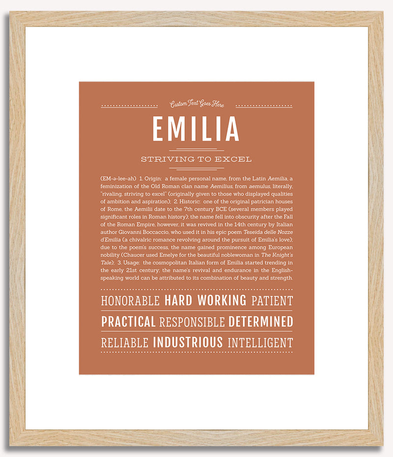 Emilia | Name Art Print