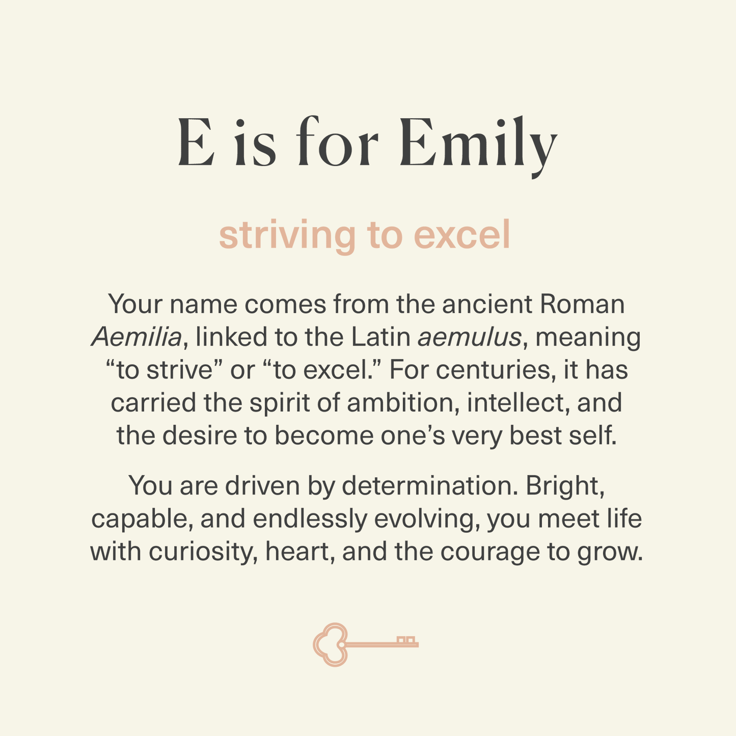E is for Emily | Bag Charm