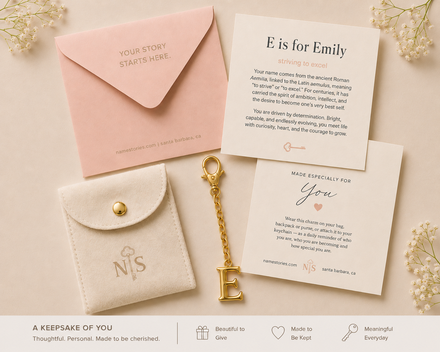 E is for Emily | Bag Charm