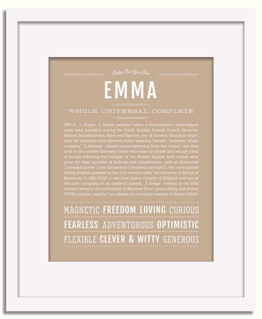 Frame Options | Tan | White Frame, Matted