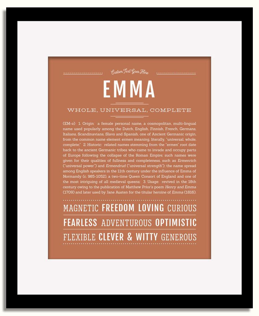 Frame Options | Terra Cotta | Black Frame, Matted