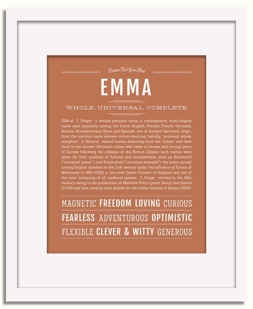 Frame Options | Terra Cotta | White Frame, Matted