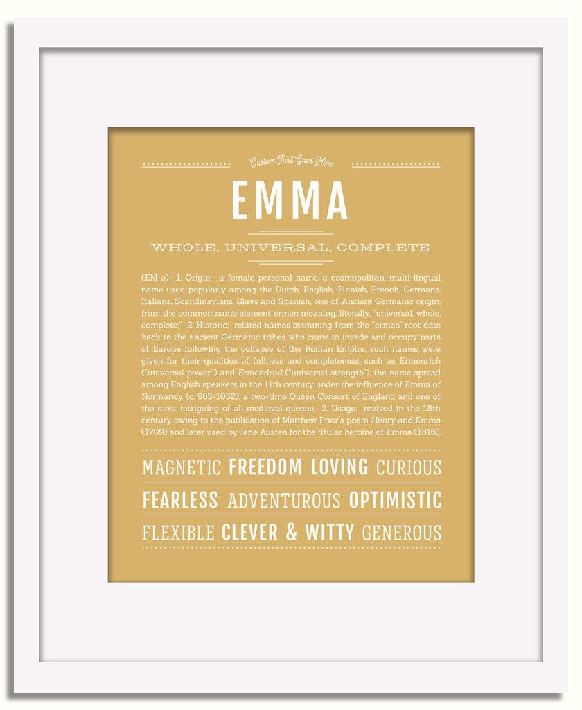 Frame Options | Matte Gold | White Frame, Matted