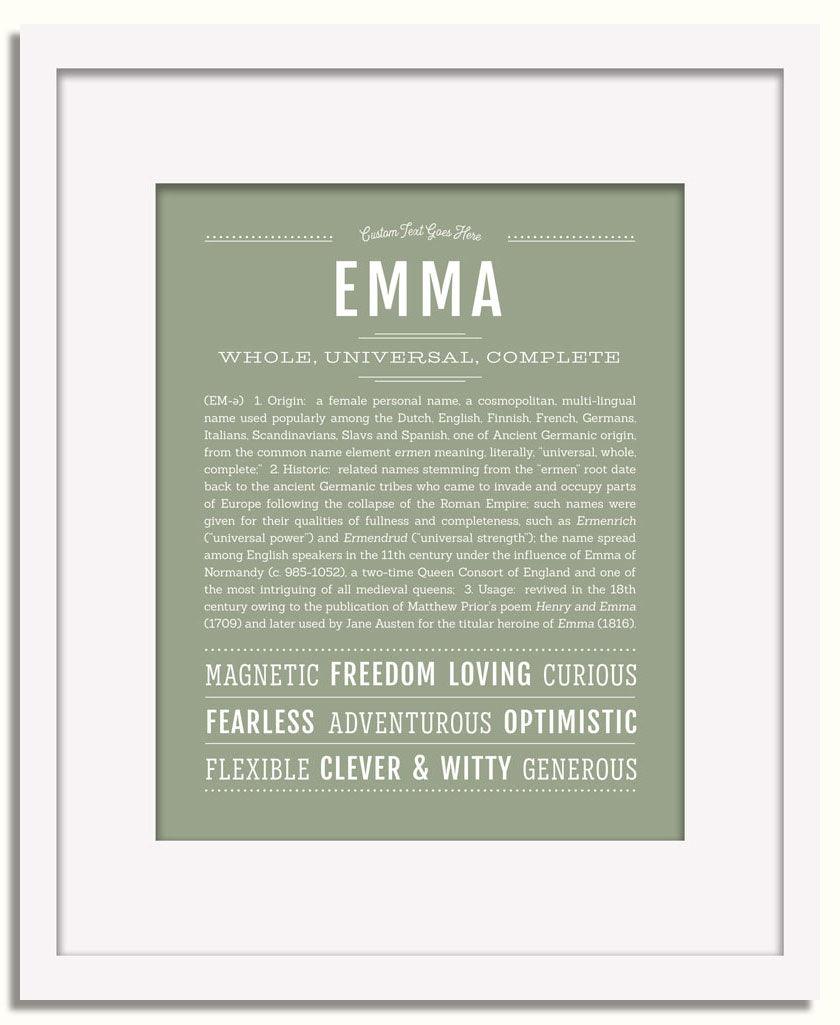 Frame Options | Sage | White Frame, Matted