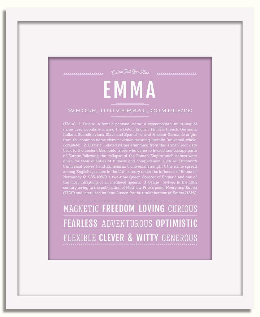 Frame Options | Lilac | White Frame, Matted