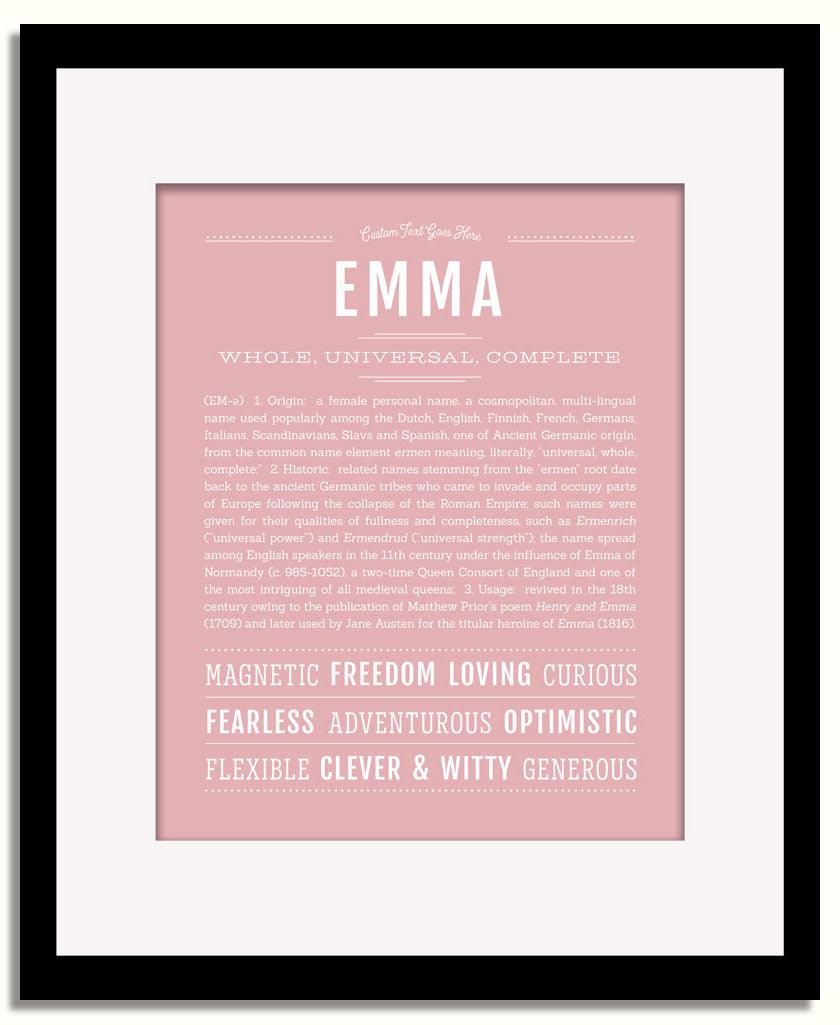 Frame Options | Dusty Rose | Black Frame, Matted