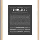 Emmaline | Name Art Print