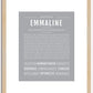 Emmaline | Name Art Print