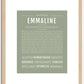 Emmaline | Name Art Print