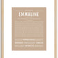 Emmaline | Name Art Print